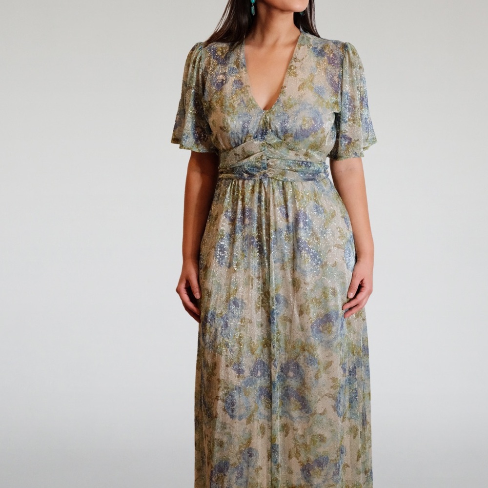 Floral V-Neck Maxi Dress